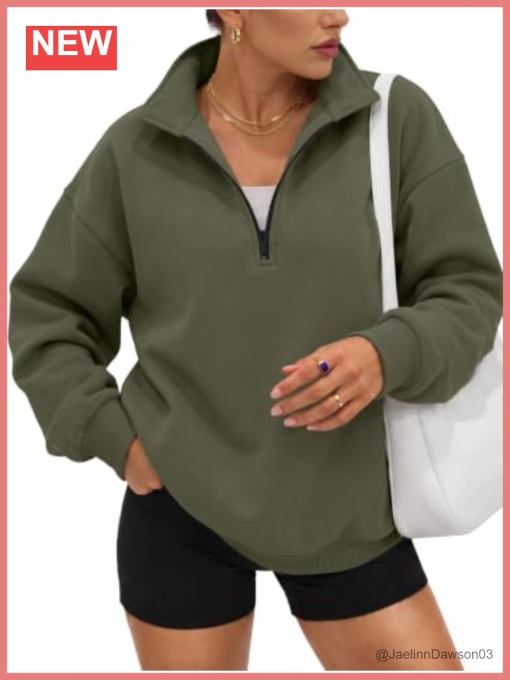 Oversized Half Zip Fleece Sweatshirt Cotton Polyester Mock Neck Pullover